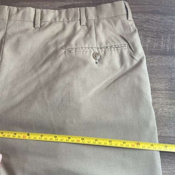 Mens Hart Schaffner Marx Tan Pleated Pants Size 42 Pre Owned - Picture 8 of 9